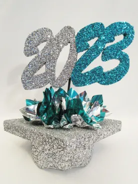 2023 Script Number on Grad Hat Centerpiece
