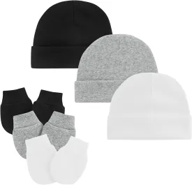 Baby Hats and Mittens Set Newborn Essentials Beanie Infant Cap for Baby Boys Girls