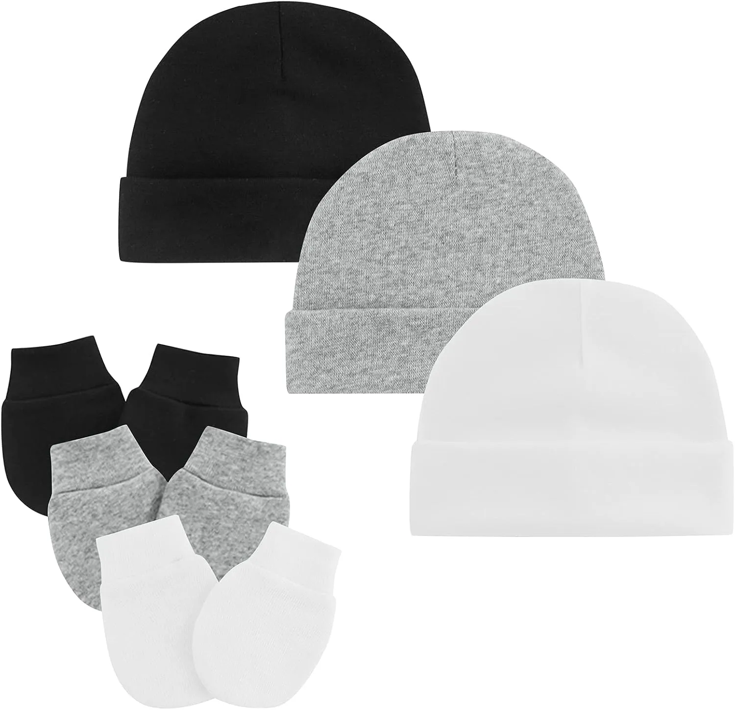 Baby Hats and Mittens Set Newborn Essentials Beanie Infant Cap for Baby Boys Girls