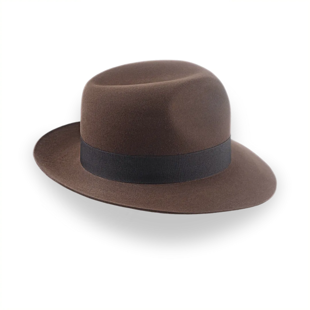Brown Indiana Jones Style Fedora in Durable Fur Felt | The Templar