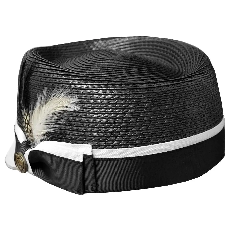 Bruno Capelo Legionnaire Two-Tone Straw Dress Cap
