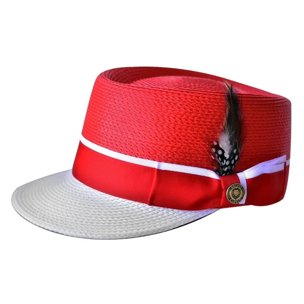 Bruno Capelo Legionnaire Two-Tone Straw Dress Cap