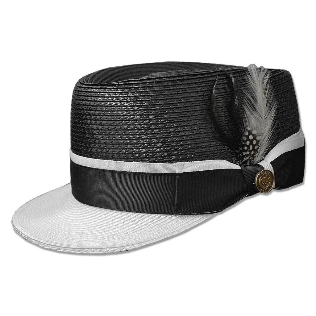 Bruno Capelo Legionnaire Two-Tone Straw Dress Cap