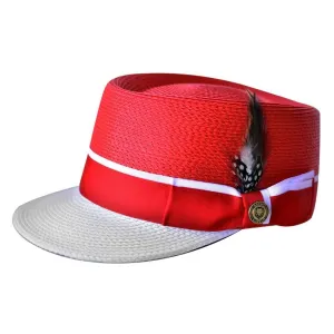 Bruno Capelo Legionnaire Two-Tone Straw Dress Cap