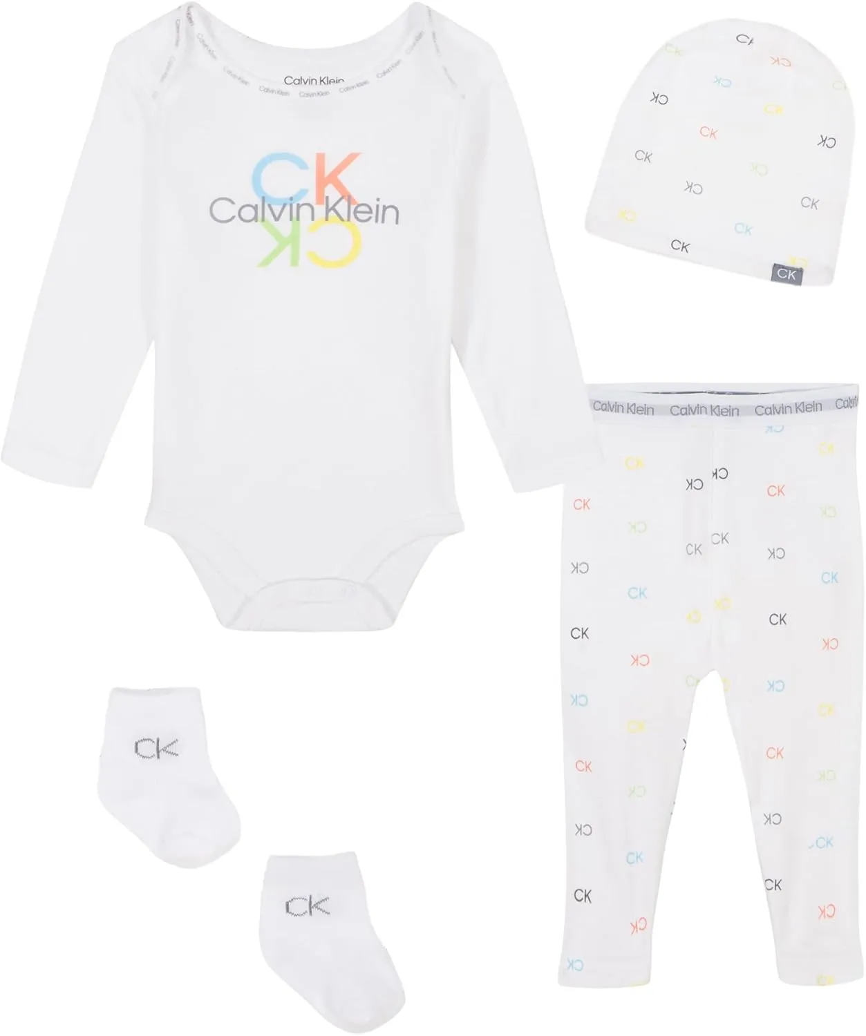 Calvin Klein baby-boys 4pc Take Me Home Pant Set