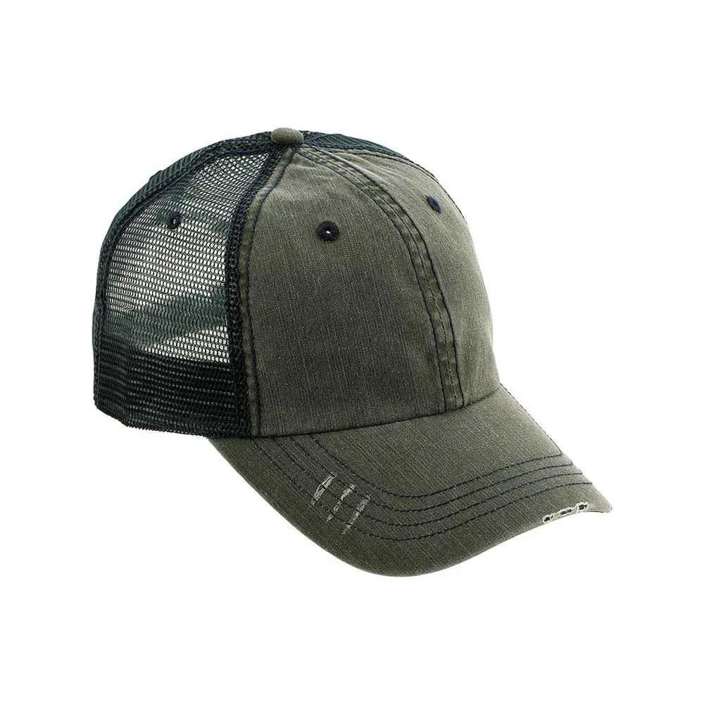 Customized Monogram Washed Herringbone Cotton Twill Trucker Cap