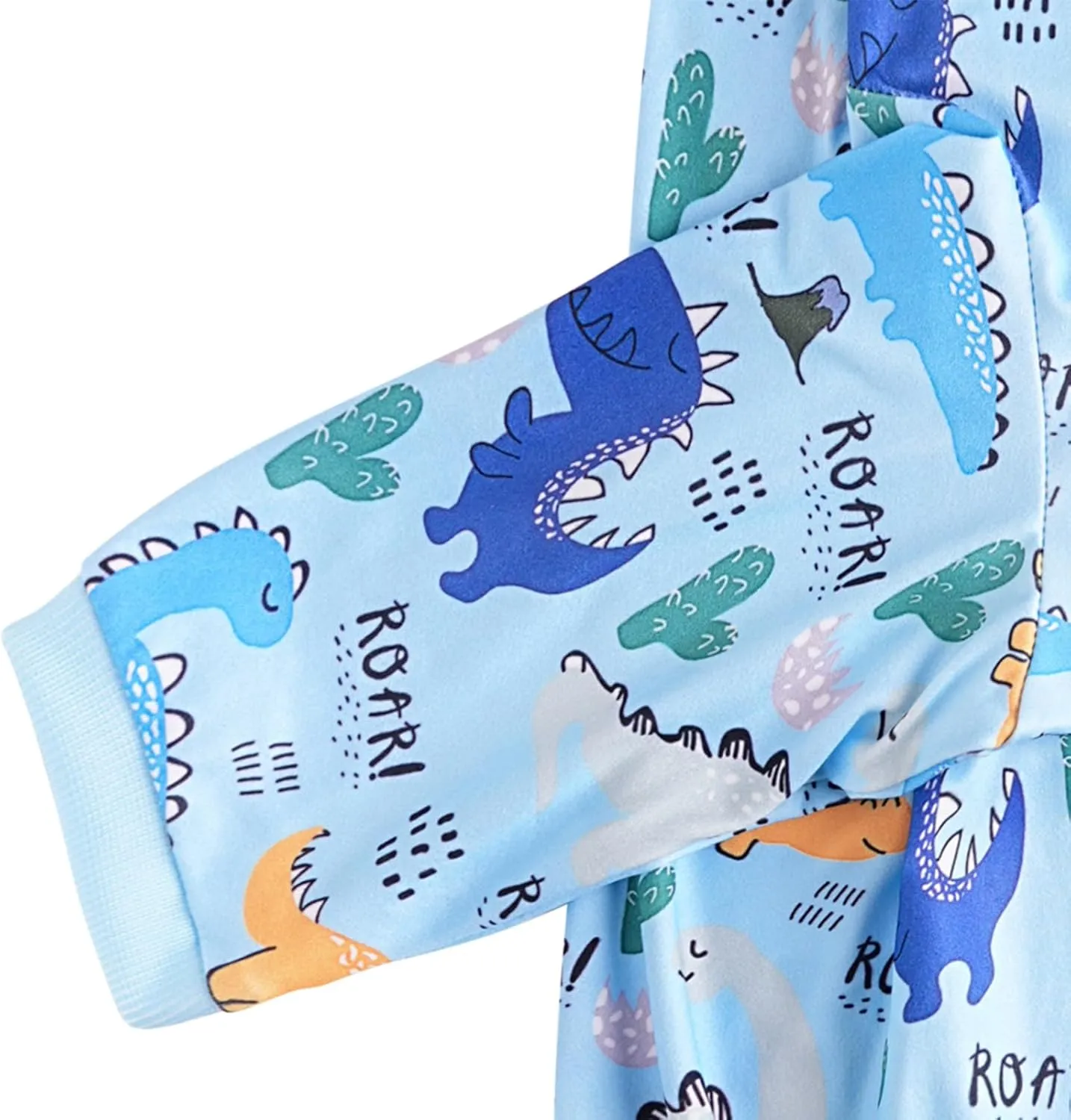 Dinosaur Dog T Shirts Cute Dinosaur Pattern Printed Apparel Shirt for Large Dogs Softable Stretchy Pet Clothes 2XL, Blue