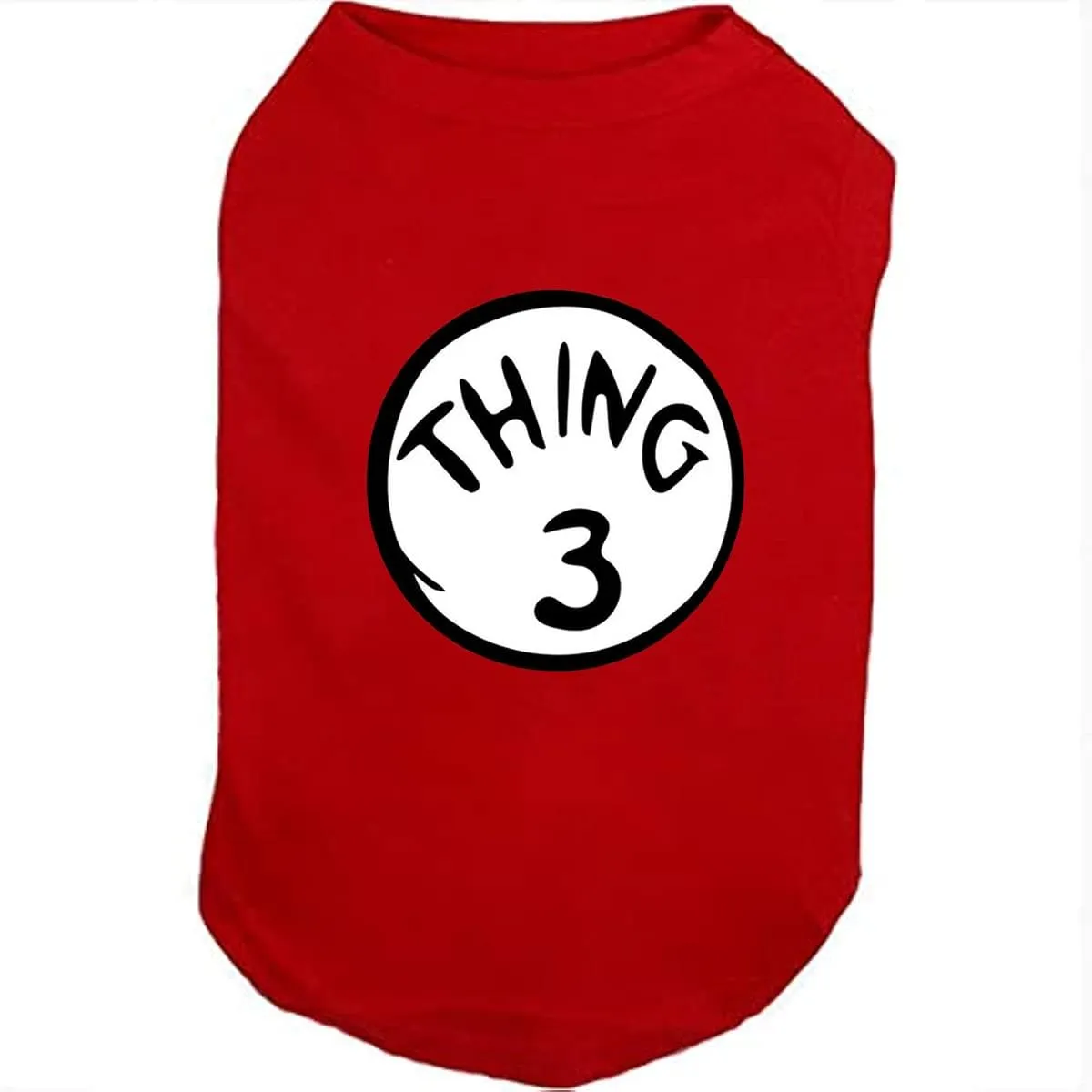 Dog Shirts for Pet Clothes Soft Breathable Puppy Shirts Pop Culture Thing 1 to Thing 9 Printed Pet T-Shirt (RED-3, Medium)