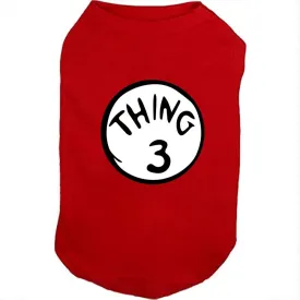 Dog Shirts for Pet Clothes Soft Breathable Puppy Shirts Pop Culture Thing 1 to Thing 9 Printed Pet T-Shirt (RED-3, Medium)