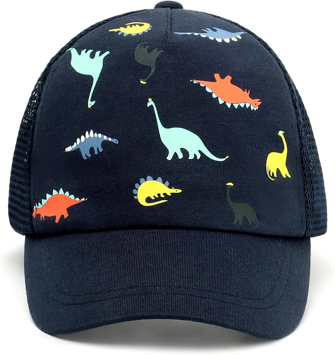 Duoyeree Toddler Baseball Cap with Dinosaur Print and Solid Color for Baby Boys and Girls