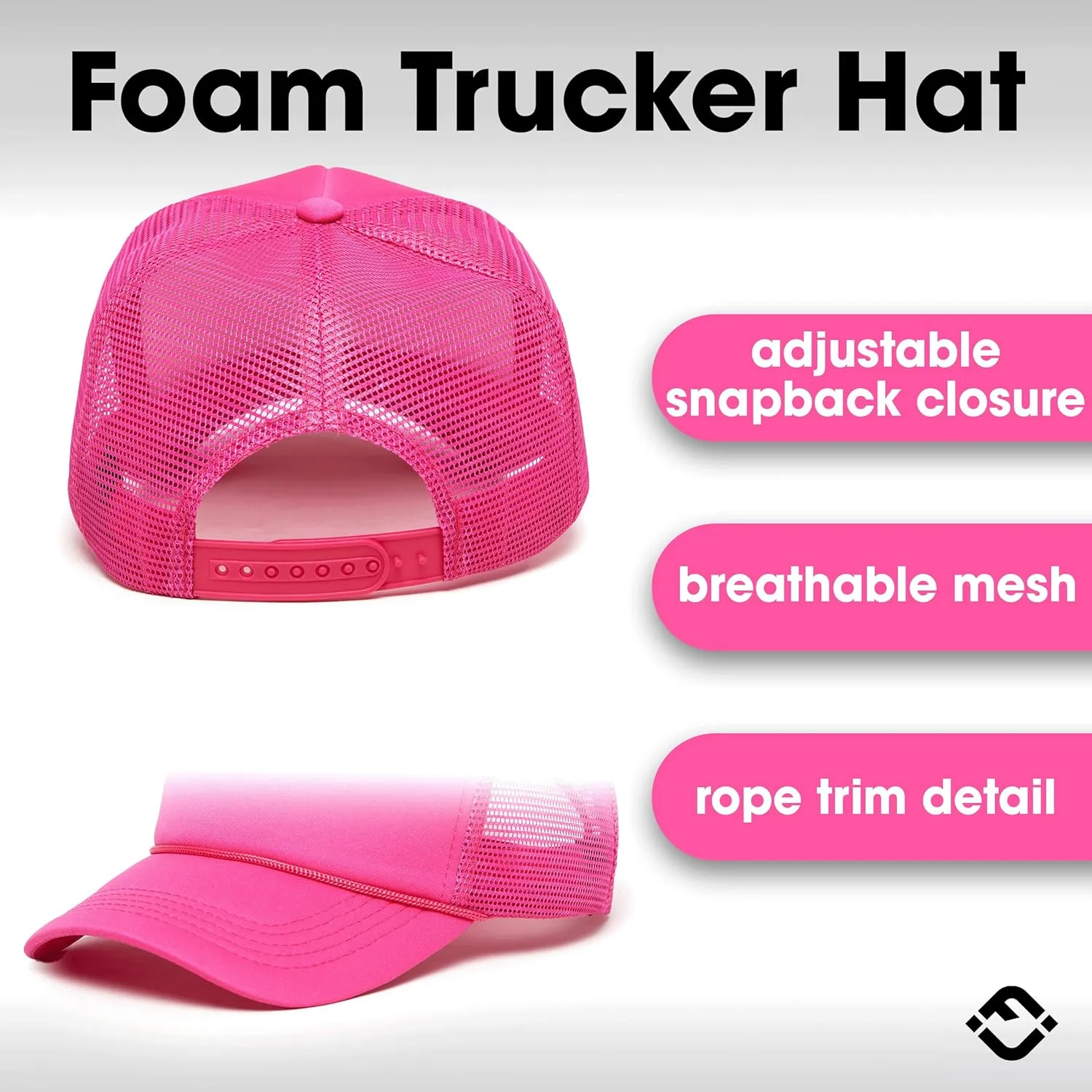 Funky Junque Women's Men's Foam Blank Hat Baseball Trucker Cap