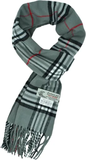Glory Max Unisex Classic Tartan Plaid Winter Scarf Soft Cashmere Feel 72"x12"