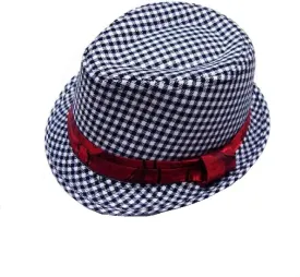 Hooyi Baby Boy Girl Fedora Jazz Hat Plaid Pot Cap (Multi)
