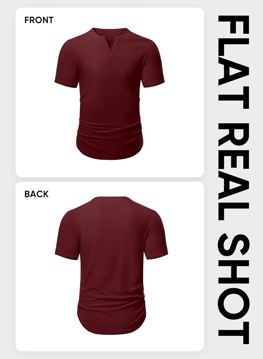 JMIERR Mens Muscle Slim T Shirts Summer V Neck Gym Shirt Casual Cotton Workout Athletic Longline Tees