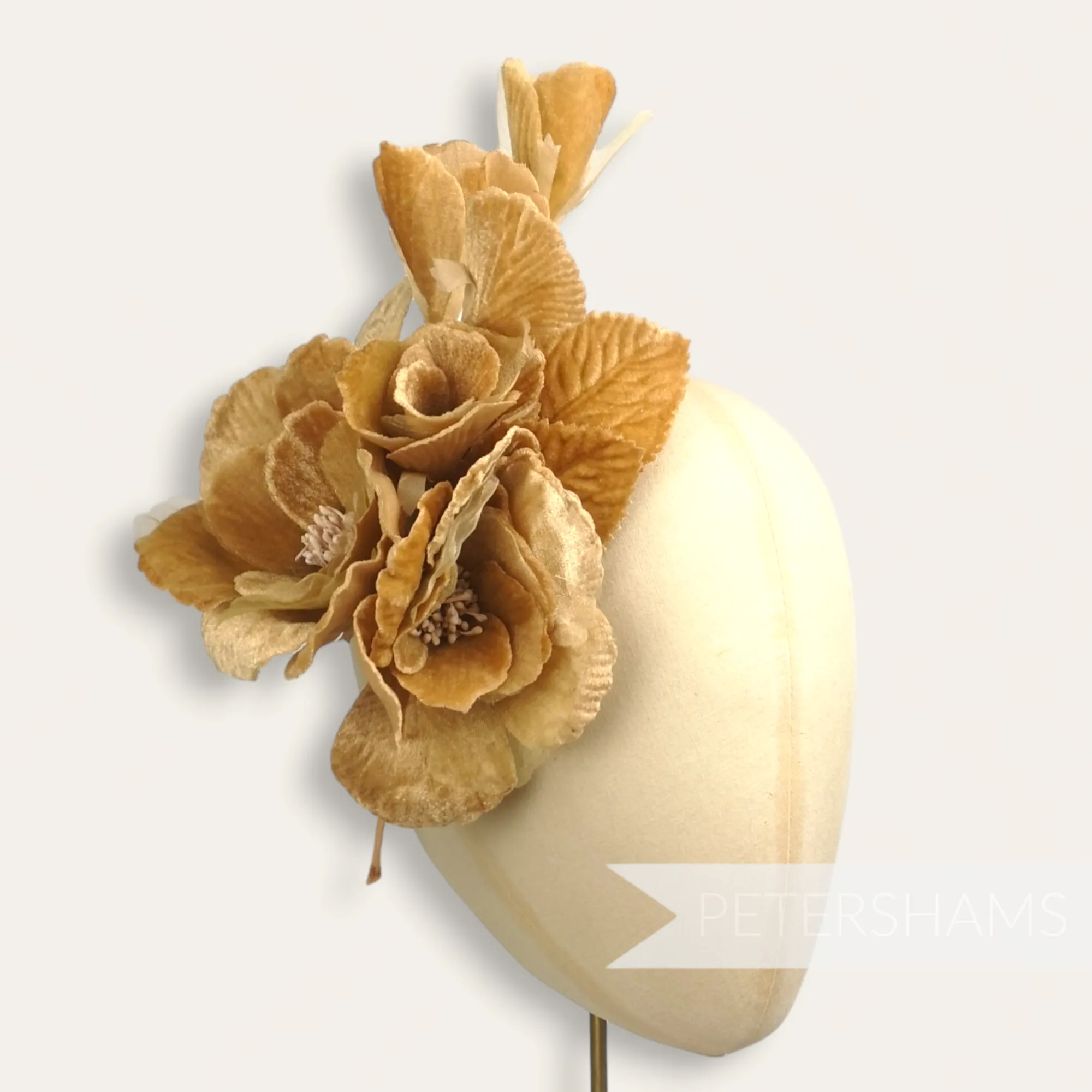 'Josie' Large 20cm Velvet & Organza Millinery Flower Hat Mount