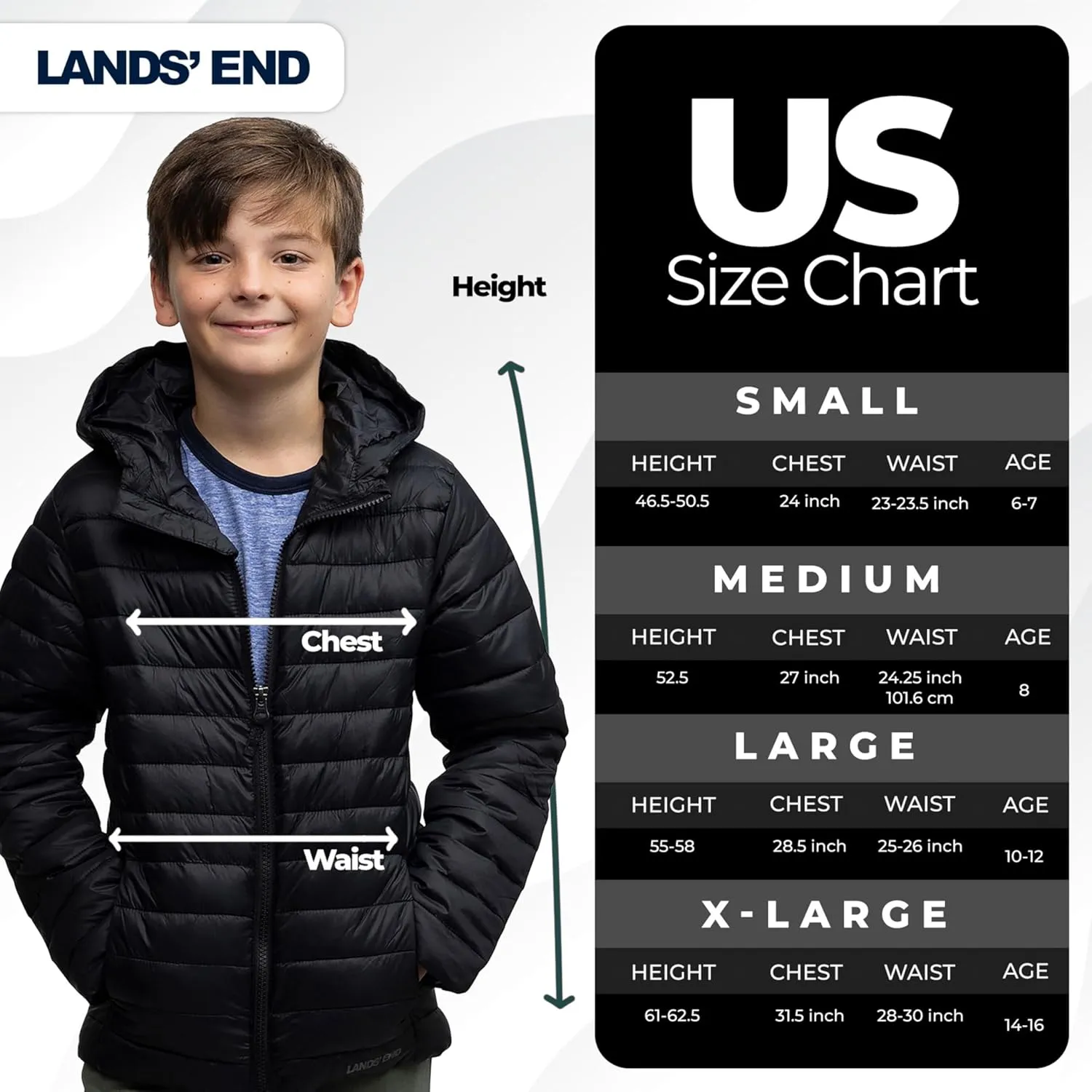 Lands' End Kids ThermoPlume Packable Hooded Jacket