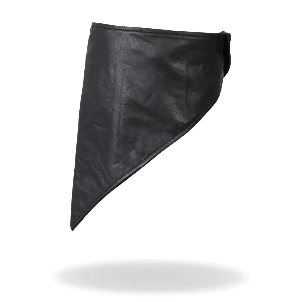 Leather Neck Warmer with Fleece Liner - Soft Black NWL1009 | Hot Leathers