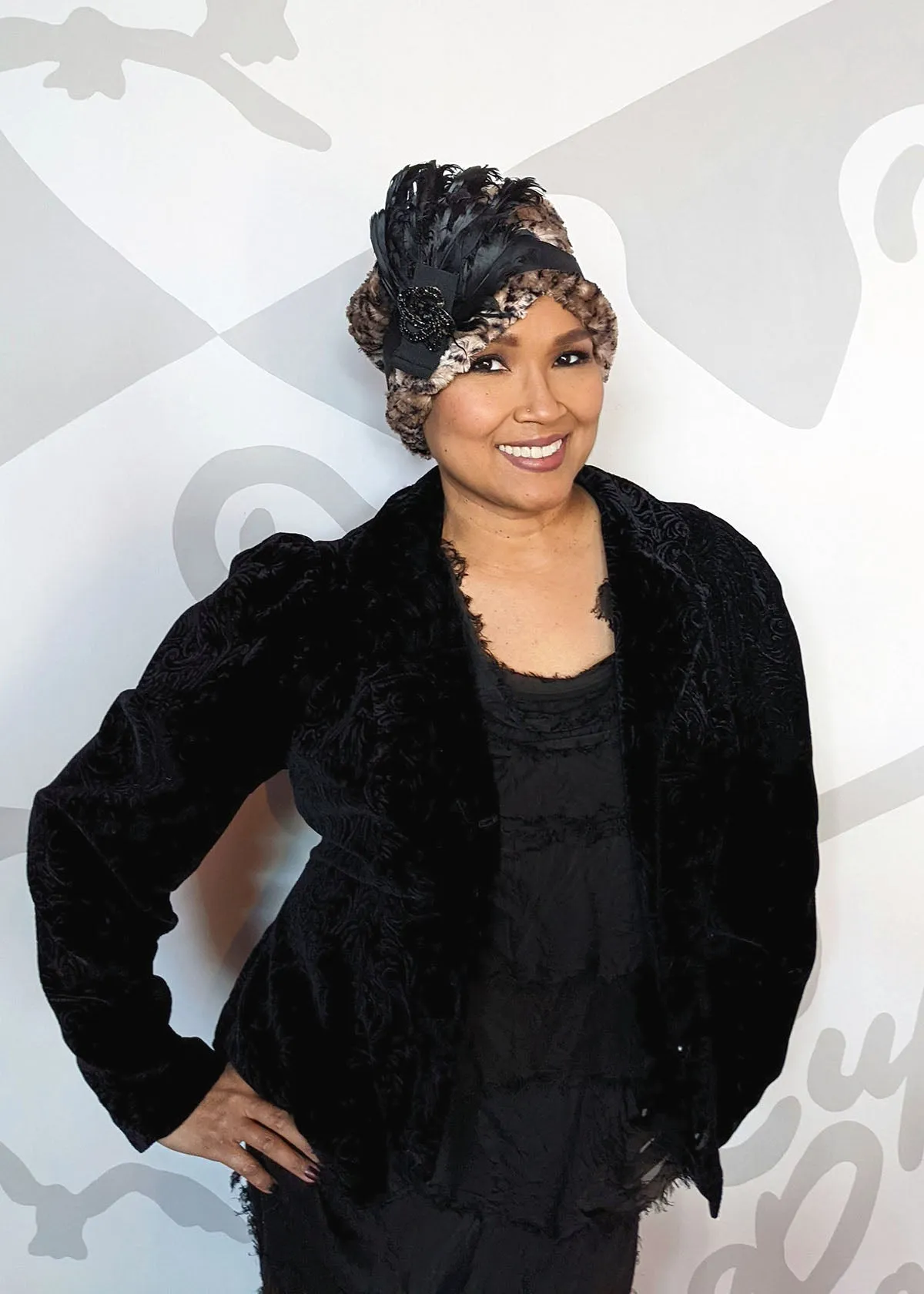 Lola Cloche Hat Style - Luxury Faux Fur in Carpathian Lynx (One Large Left!)