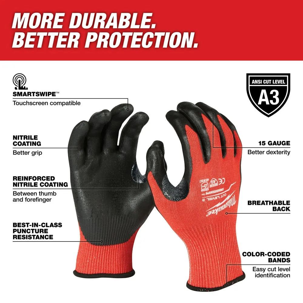 Milwaukee  48-22-8932 Cut 3 Dipped Gloves - L