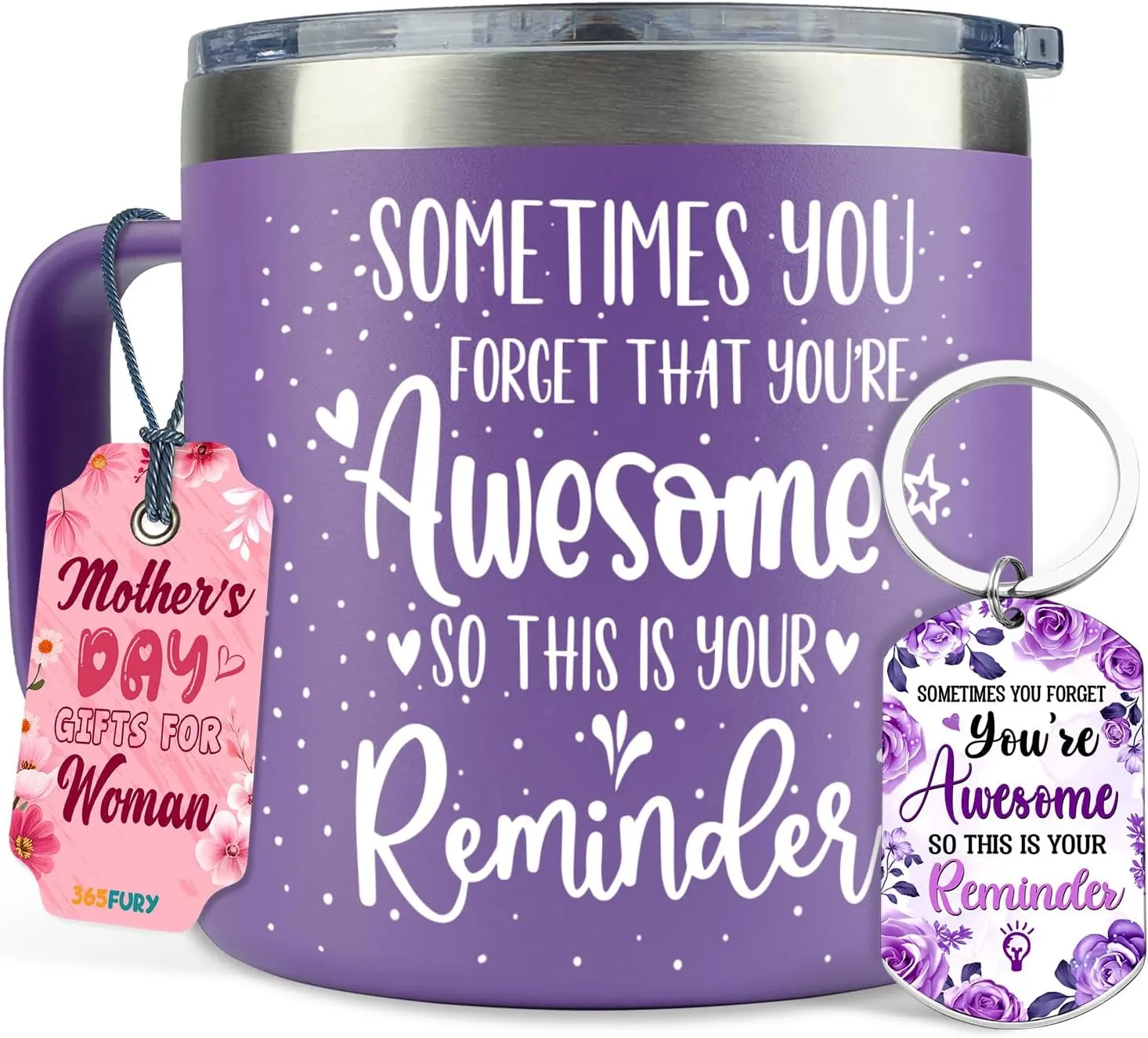 Mothers Day, Birthday Gifts For Mom - Sometimes You Forget You Are Awesome Gifts For Women From Daughter 14oz Purple Mug Gift