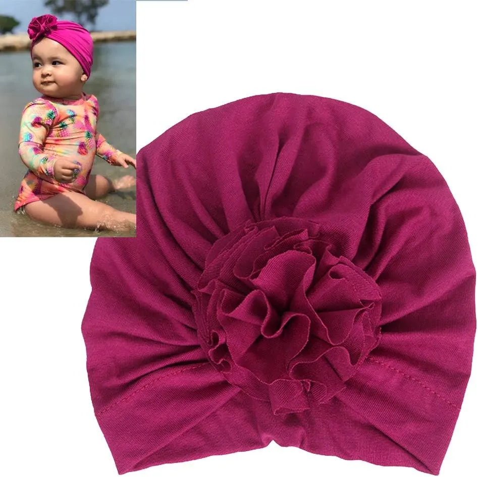 Newborn Babies Headwrap Hat Infant Toddler Cotton Soft Cute Nursery Beanie Headbands Top Bowknot Cap