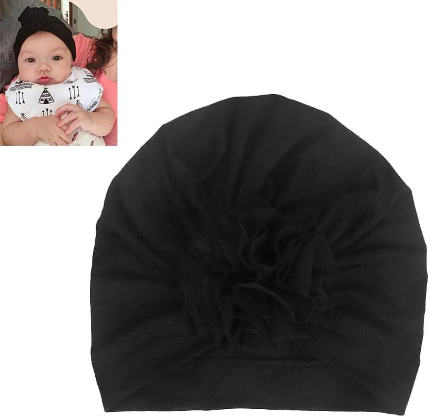 Newborn Babies Headwrap Hat Infant Toddler Cotton Soft Cute Nursery Beanie Headbands Top Bowknot Cap