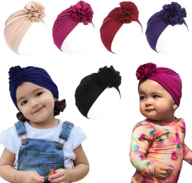 Newborn Babies Headwrap Hat Infant Toddler Cotton Soft Cute Nursery Beanie Headbands Top Bowknot Cap