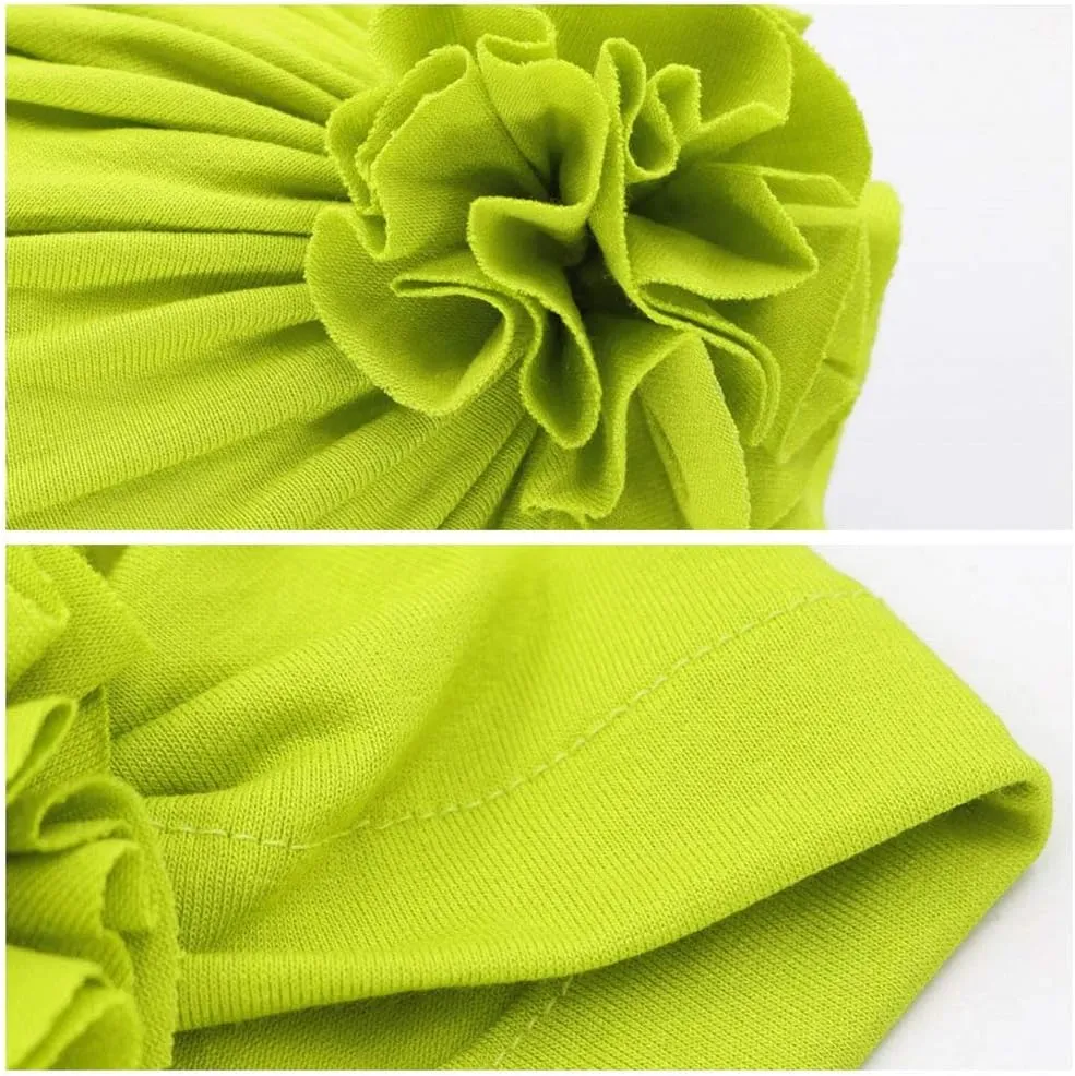Newborn Babies Headwrap Hat Infant Toddler Cotton Soft Cute Nursery Beanie Headbands Top Bowknot Cap