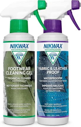 Nikwax Fabric & Leather Spray Duo-Pack for Footwear, 10 fl. oz