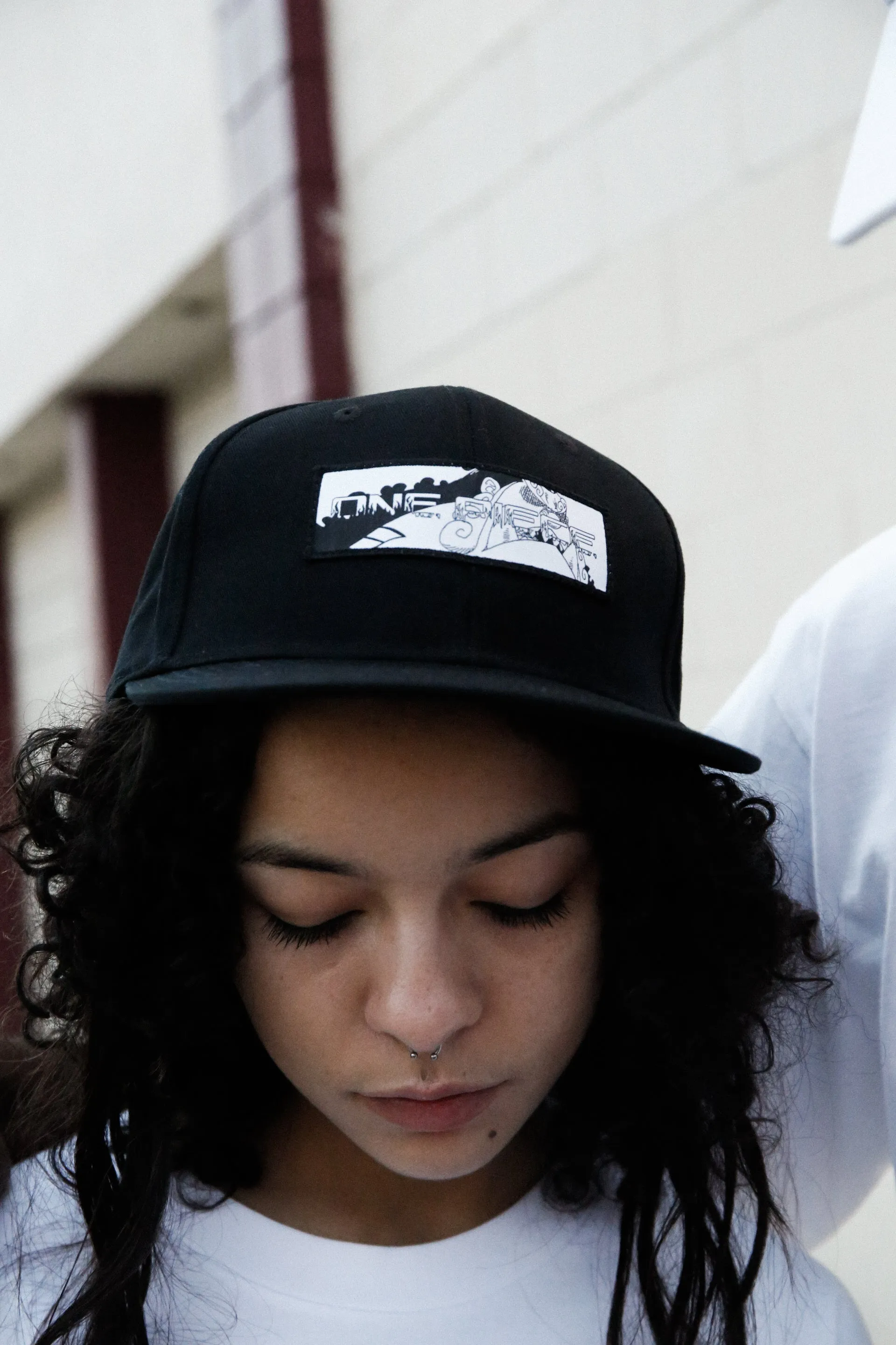 One Piece Jinbei Snapback Hat - Black