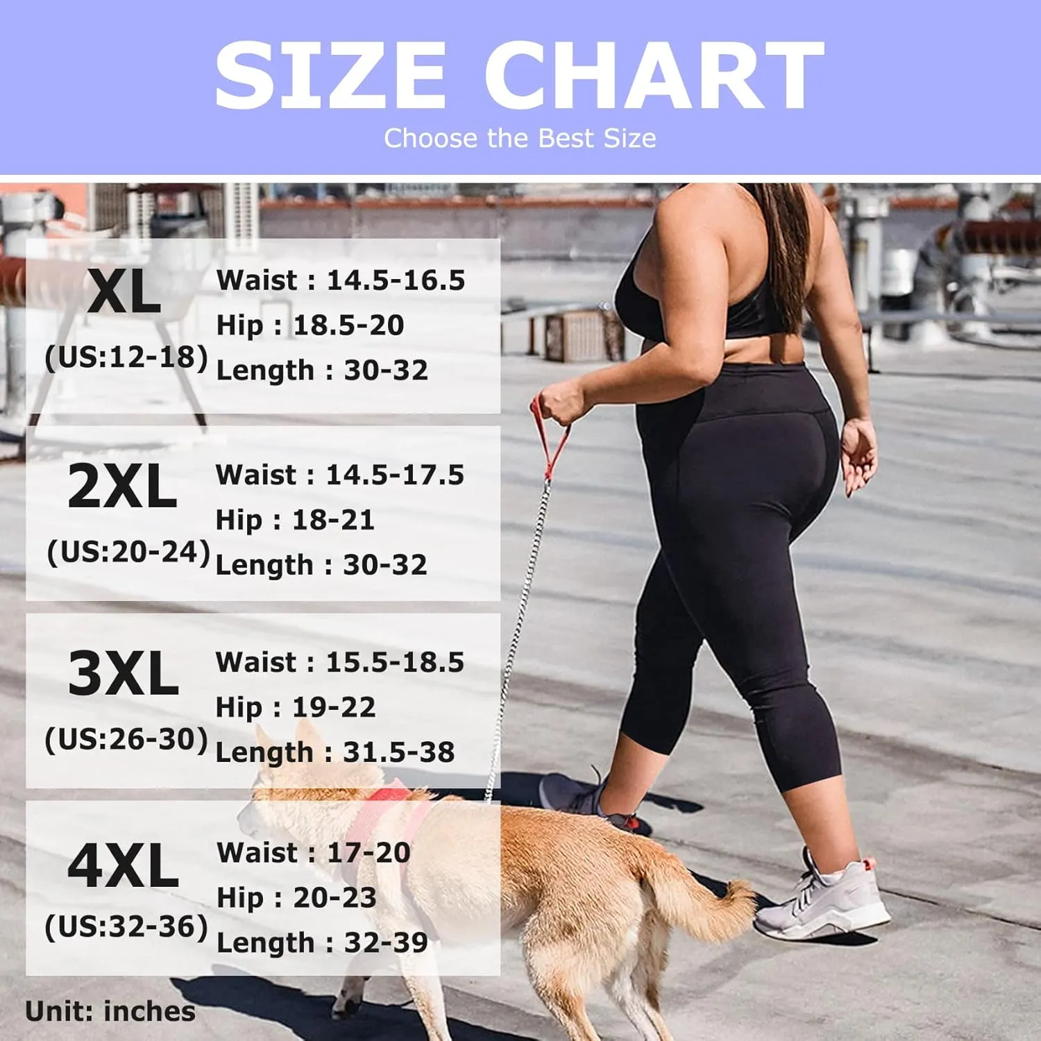 Plus Size Capri Leggings for Women- XL-4XL High Waist Tummy Control Stretchy Workout Yoga Pants Plus Capris