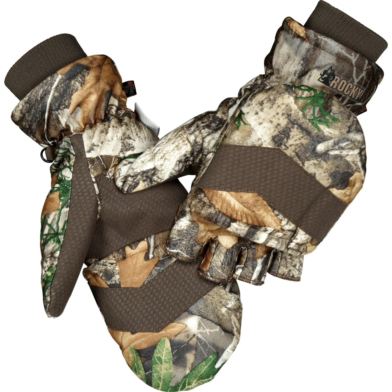 Rocky Mens 60G Insulated Fleece Glomitt Realtree Edge Nylon Gloves