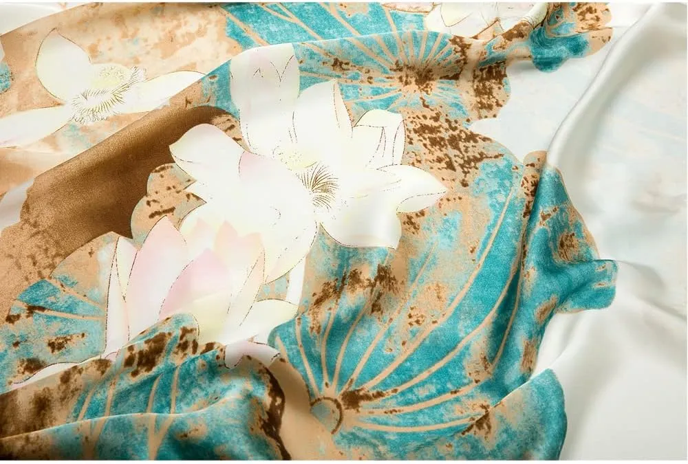 Silk Feeling Scarf Large Headscarf Fashion Sunscreen Hair Wraps Soft Neck Scarves for Women