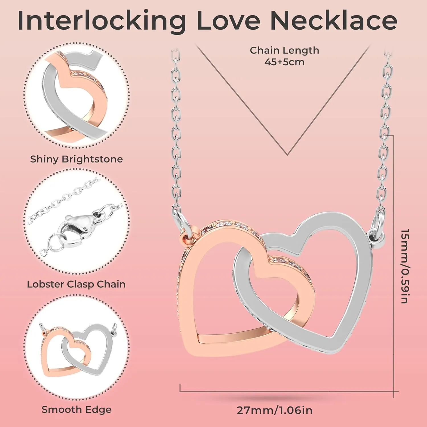 Silver Plated Necklace Gift For Her, Birthday, Anniversary Or Valentine's Day Present For Wife Mom Daughter Granddaughter and Sister Or Girlfriend