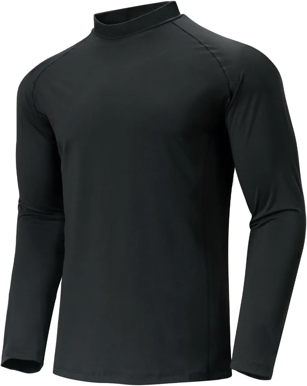 TIHEEN Mens Mock Turtleneck Long Sleeve Shirts Basic Thermal Turtle Neck Undershirt Lightweight Pullover Top