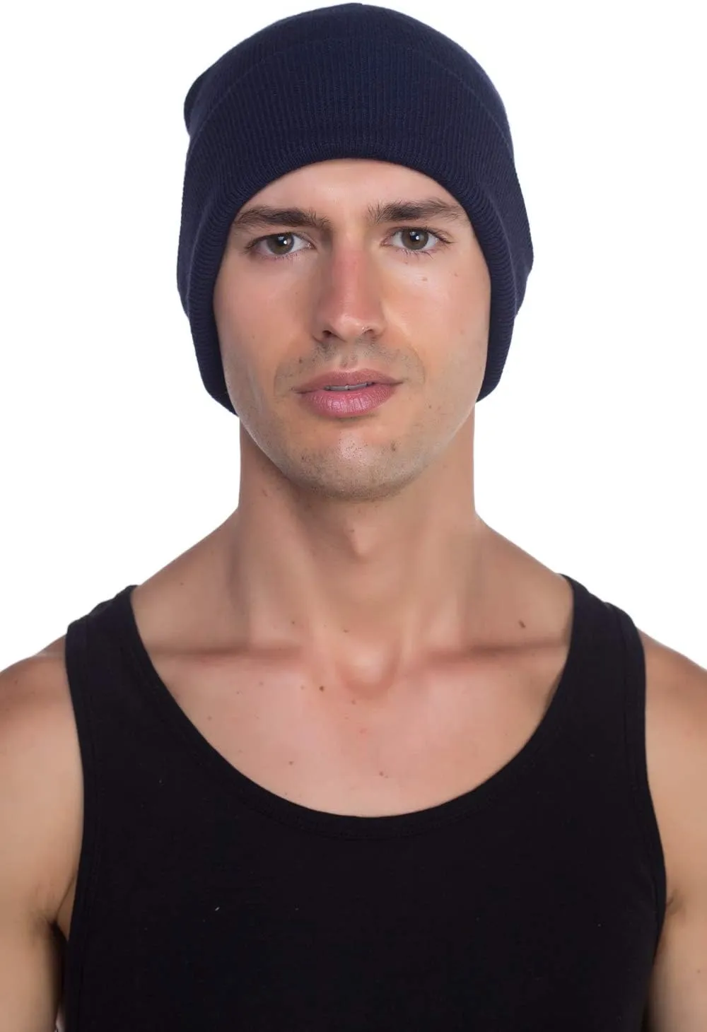 Top Level Beanie Men Women - Unisex Cuffed Plain Skull Knit Hat Cap