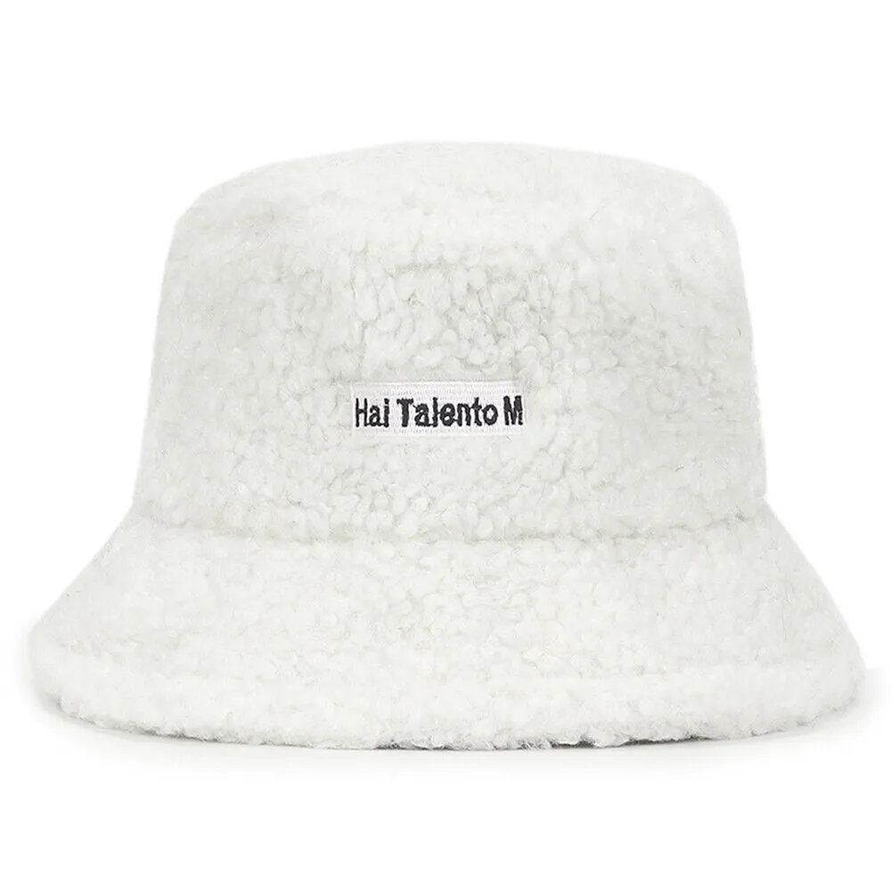 US Women Fashion Winter Bucket Hat Vintage Cloche Hats Wool Warmer Fisherman Cap