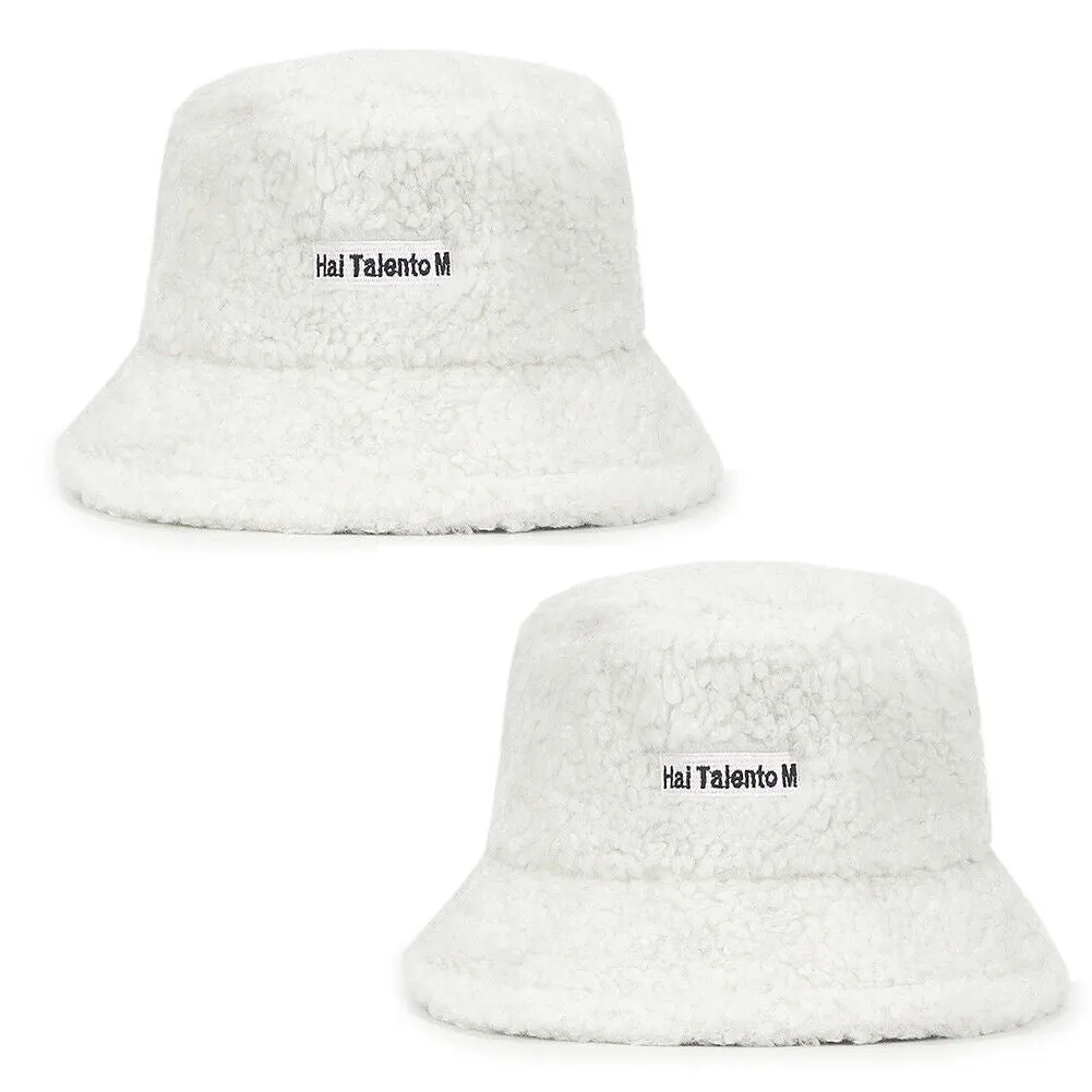 US Women Fashion Winter Bucket Hat Vintage Cloche Hats Wool Warmer Fisherman Cap