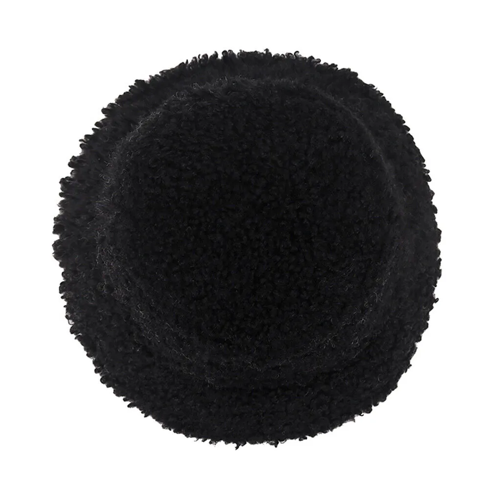 US Women Fashion Winter Bucket Hat Vintage Cloche Hats Wool Warmer Fisherman Cap