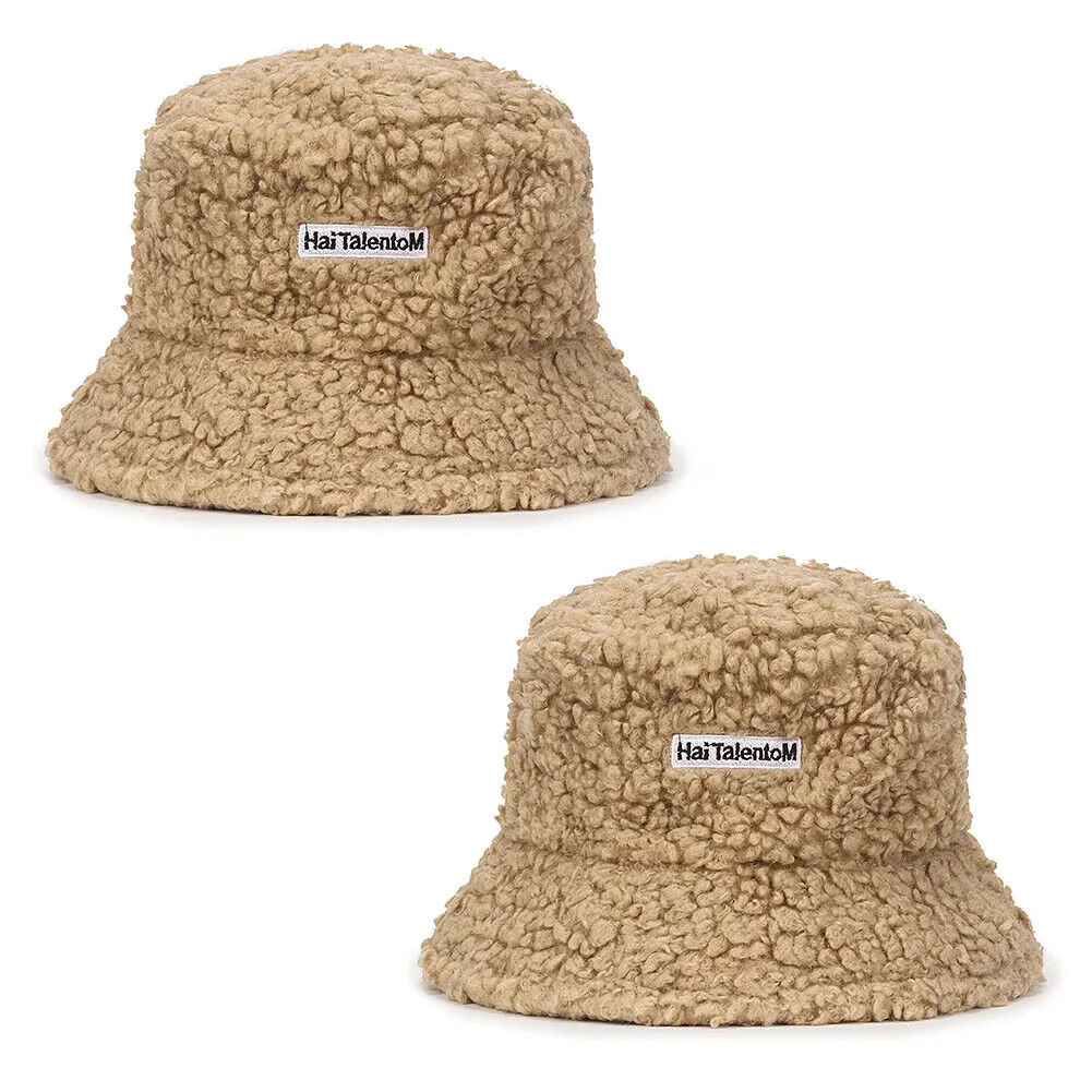 US Women Fashion Winter Bucket Hat Vintage Cloche Hats Wool Warmer Fisherman Cap