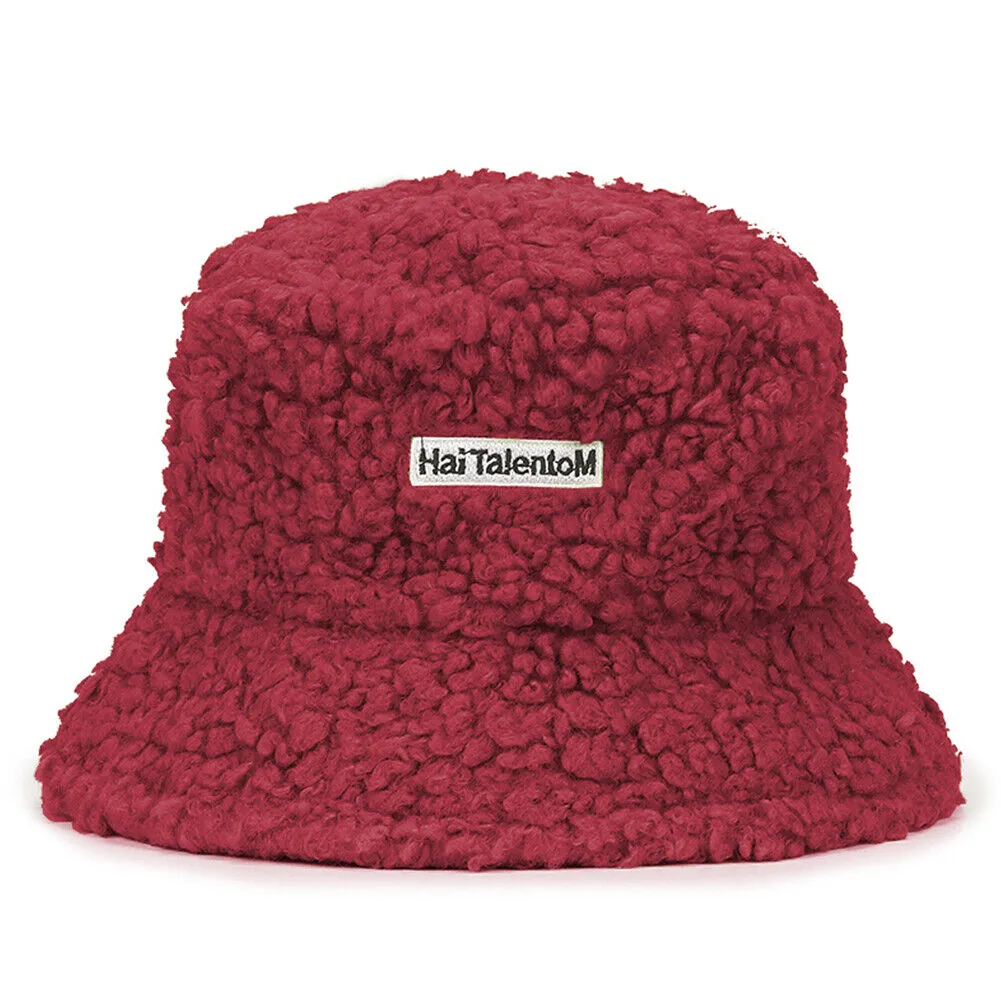 US Women Fashion Winter Bucket Hat Vintage Cloche Hats Wool Warmer Fisherman Cap