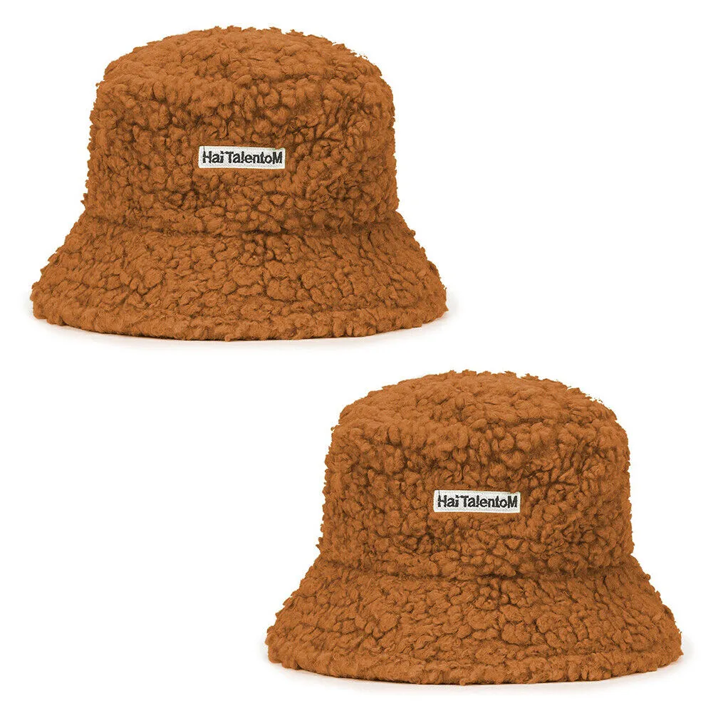 US Women Fashion Winter Bucket Hat Vintage Cloche Hats Wool Warmer Fisherman Cap