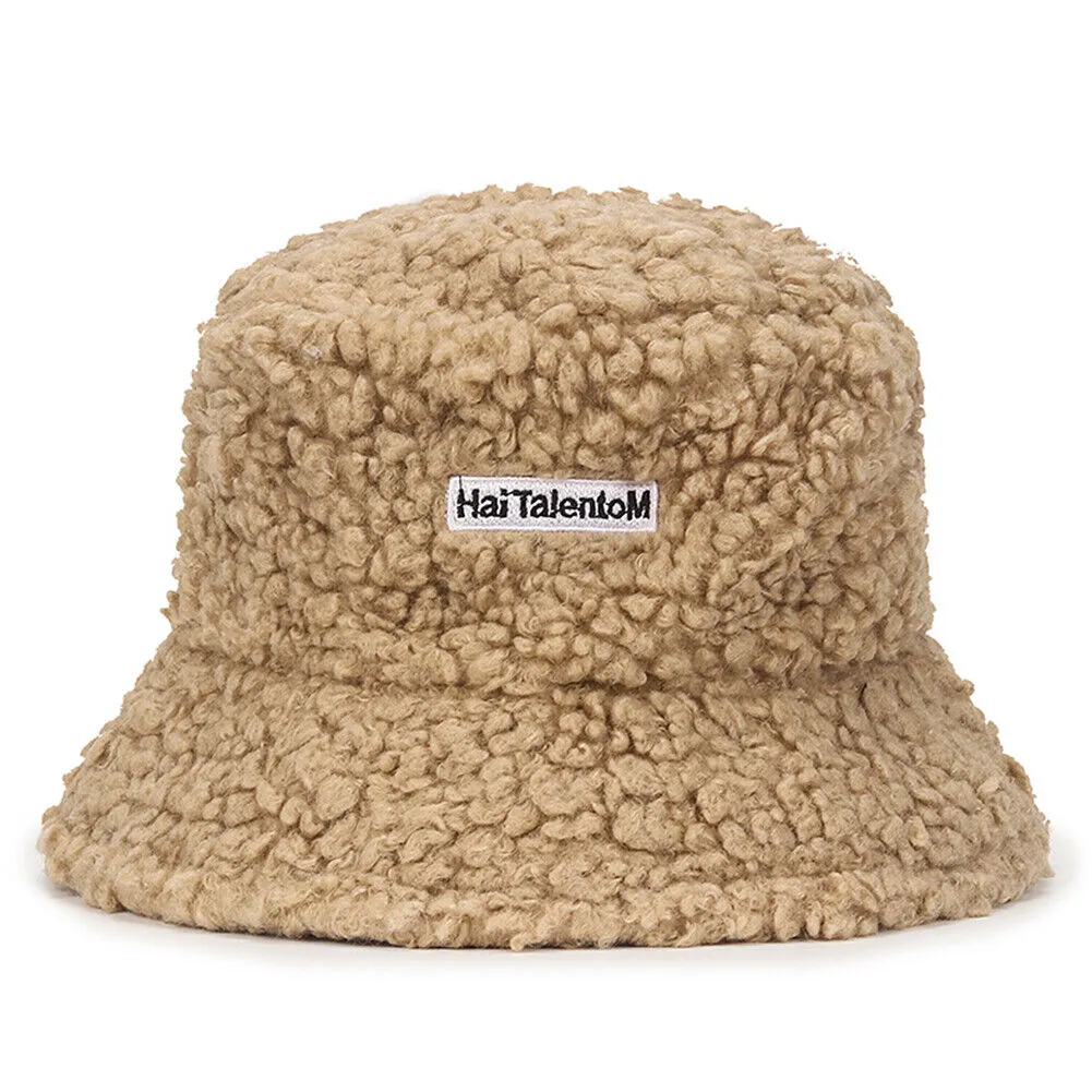 US Women Fashion Winter Bucket Hat Vintage Cloche Hats Wool Warmer Fisherman Cap