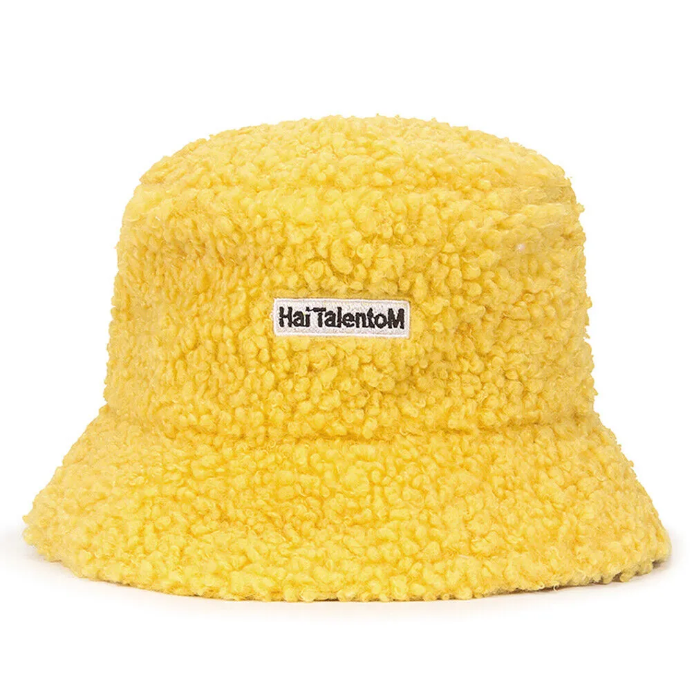 US Women Fashion Winter Bucket Hat Vintage Cloche Hats Wool Warmer Fisherman Cap