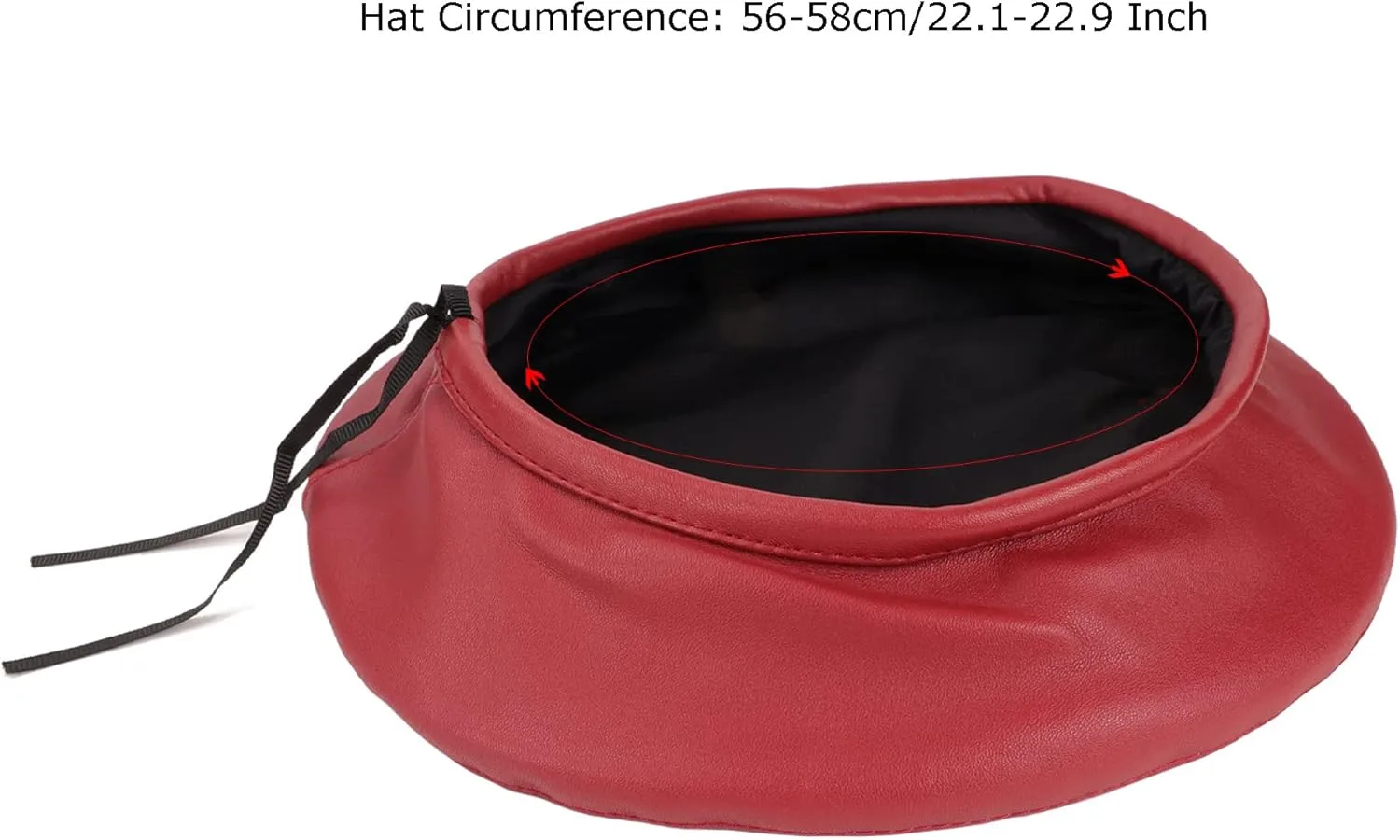 Wheebo PU Leather Berets for Women French Beret Hats Artist Painter Hat Classic Solid Style