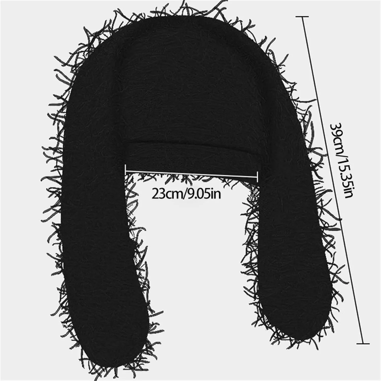 Winter Fur Hat Plush Drooping Rabbit Hat Shape Messy Yarn Multi-Color Warm Windproof Fashion Hip Hop Fuzzy Hat