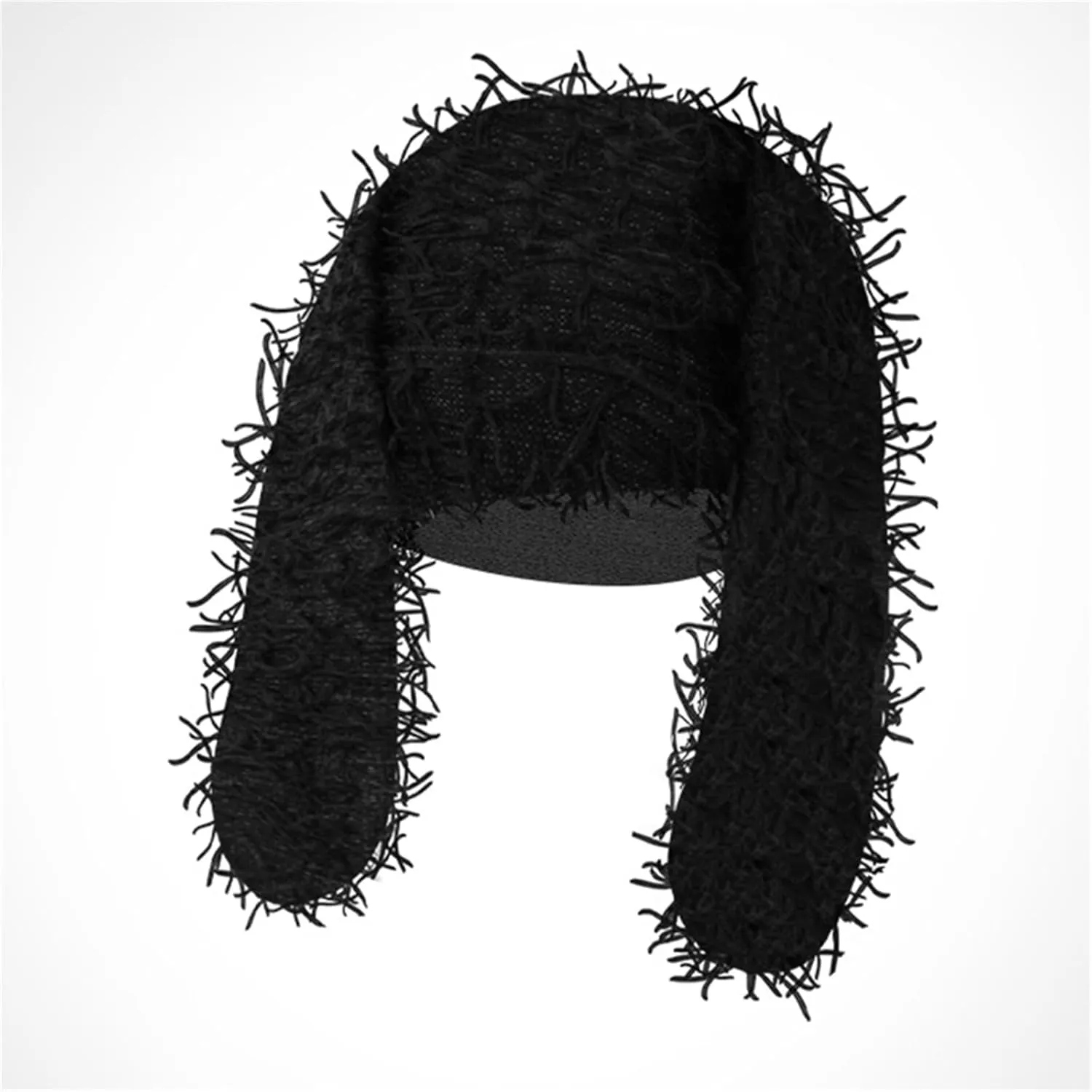 Winter Fur Hat Plush Drooping Rabbit Hat Shape Messy Yarn Multi-Color Warm Windproof Fashion Hip Hop Fuzzy Hat