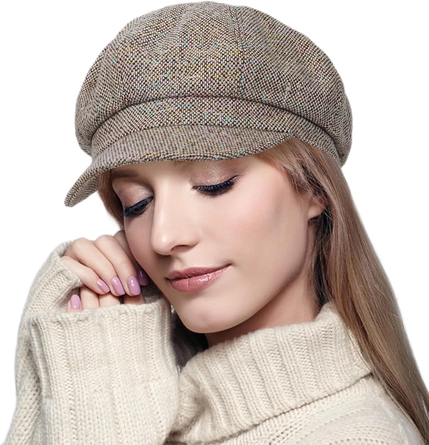 Womens Newsboy Caps Cabbie Gatsby Hat Visor Beret Hat Fashion Ladies Pageboy Caps for Womens Hat