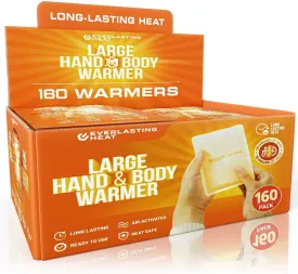 XL Hand Warmers & Body Warmers 40 Pairs - Up to 18 Hours of Long Lasting Warmth and Hot Hands - Easy Air Activation for Hands, Body and Feet - TSA Approved